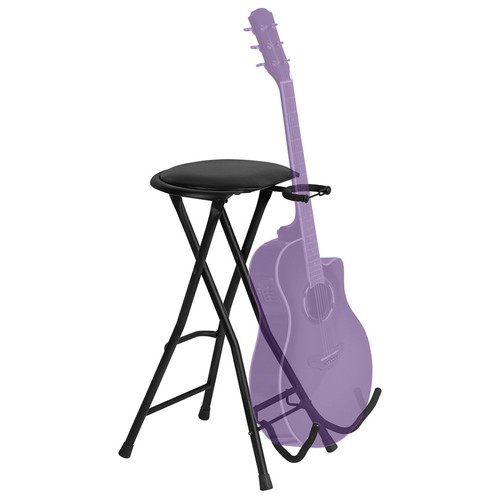 Guitarist stool with foot rest - with,