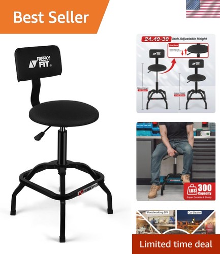 Shop stool with backrest - shop,