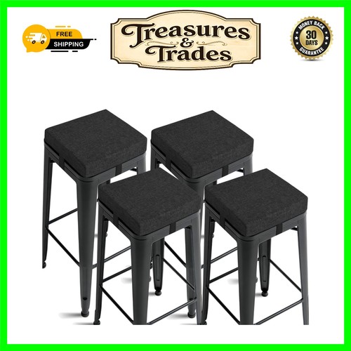 Stylish black bar stool - black,
