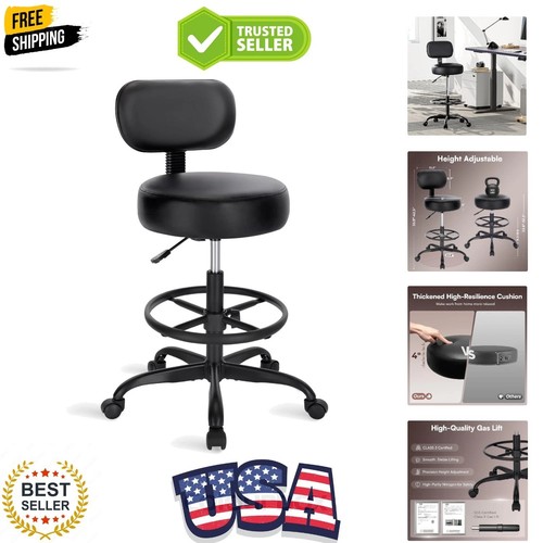 Drafting chair with - with, backrest