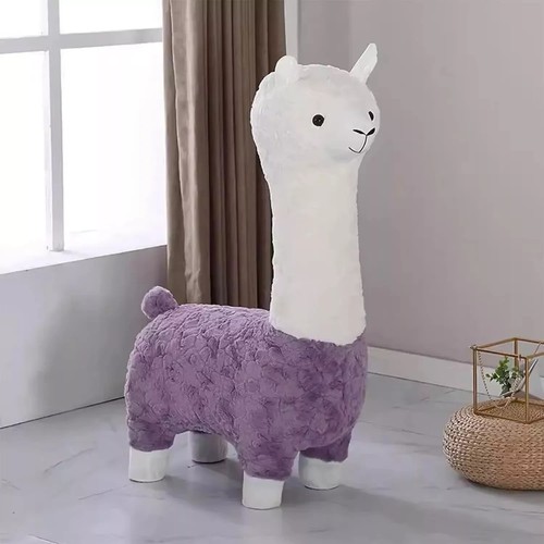 Alpaca stools cartoon fleece - stools,